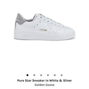 Golden goose white and silver sneaker. Size 37.